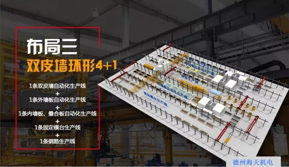 PC構(gòu)件生產(chǎn)線如何布局？海天帶您全方位解讀6種典型布局